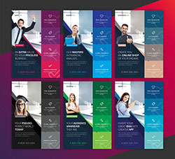 6个通用型商业传单/个人简历模板(6色/第7套)：Corporate Flyer 6 Multipurpose Business 